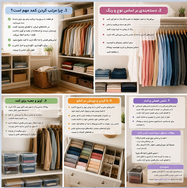 دسته‌بندی بر اساس نوع و رنگ